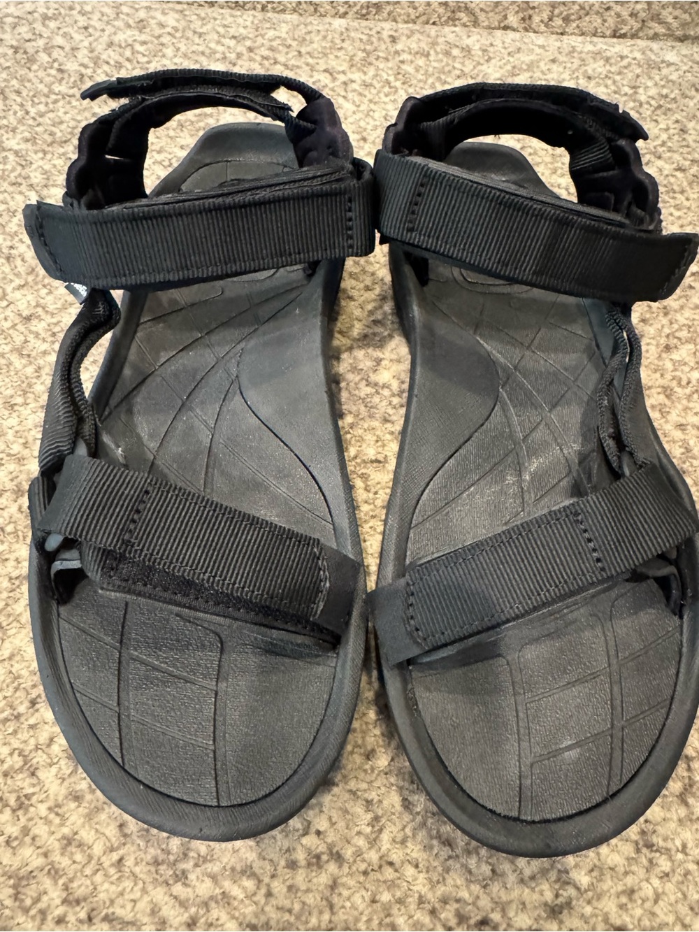 Teva Hurricane Black Adjustable Strap Sport Sandals mens 10.5